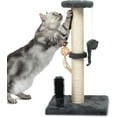 thumbnail image 1 of Best Pet Supplies Catify Climb n’ Scratch Tall Sisal Cat Scratcher Post w/ Toys & Brush, Gray, 1 of 6