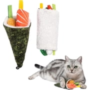 Best Pet Supplies Catify Interactive Sushi Cat Toys Set, Catnip-Infused Plush Toys for Indoor Cats and Kittens, 2-Piece