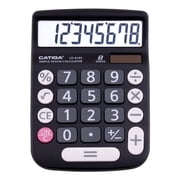 Catiga Electronics CD-8185 Dual Power Calculator, Large LCD & Buttons, 8 Digit, Black