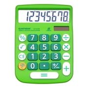 Catiga Electronics CD-8185 Dual Power Calculator, Large LCD & Buttons, 8 Digit (Green)