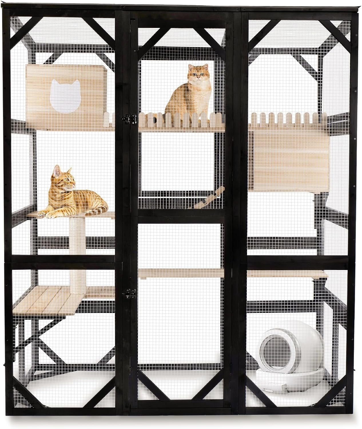 Catio Outdoor Cat Enclosure Large Walk in Cat House for Mulitiple Cats