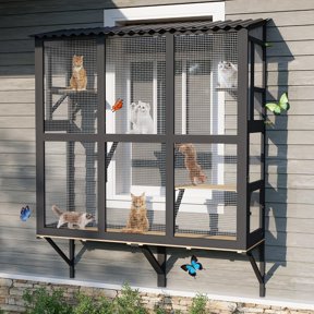 Image showcasing Resenkos Cat Playpen,Catio Playground Cat Window Box Outside Enclosure ...