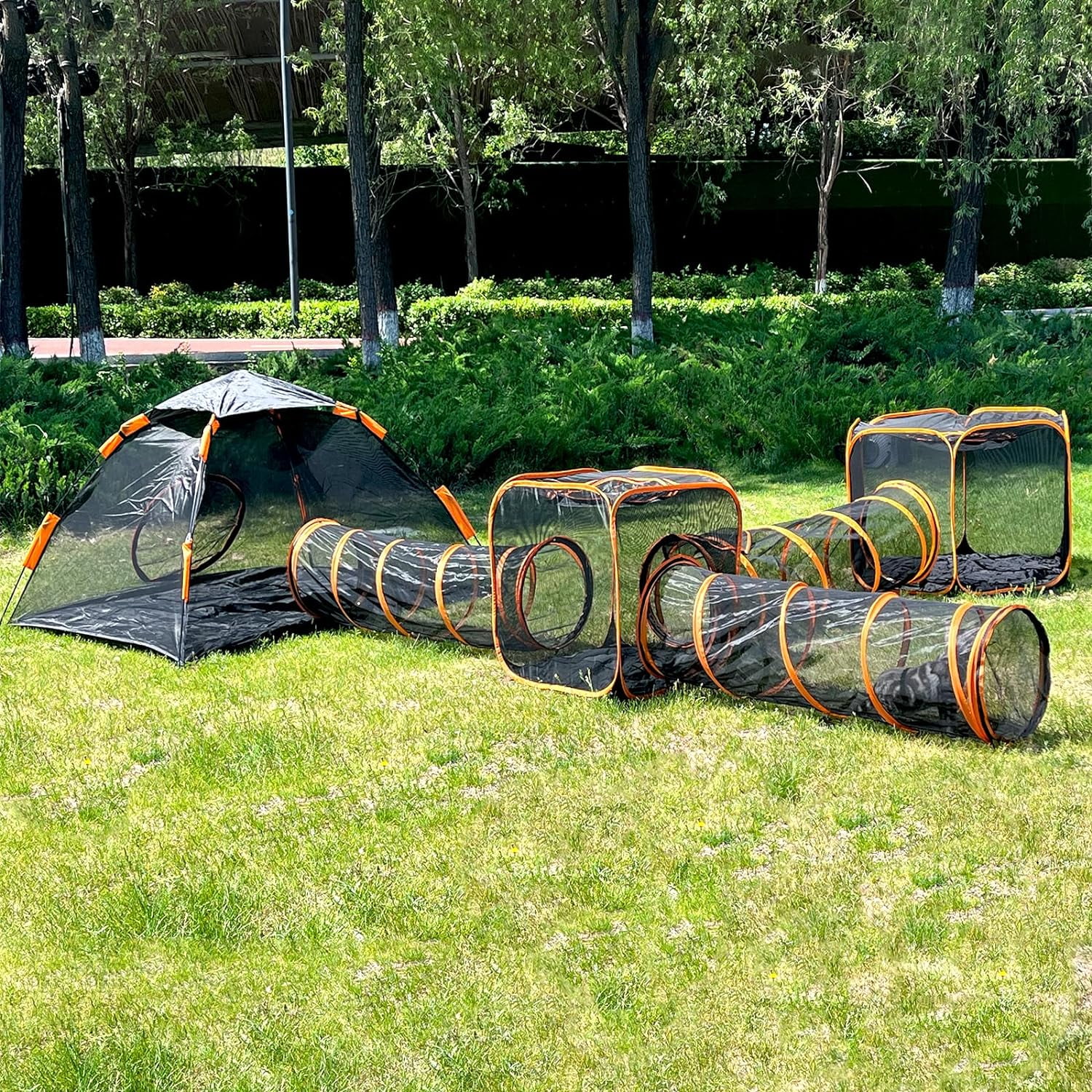 Catio Outdoor Cat Enclosures for Indoor Cats, 6-in-1 Outside Large ...