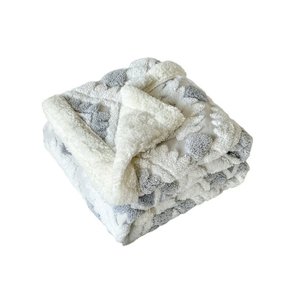 Cationic Hollow Taffeta Lambswool Warm Nap Double Layer Blanket Office Cover Blanket