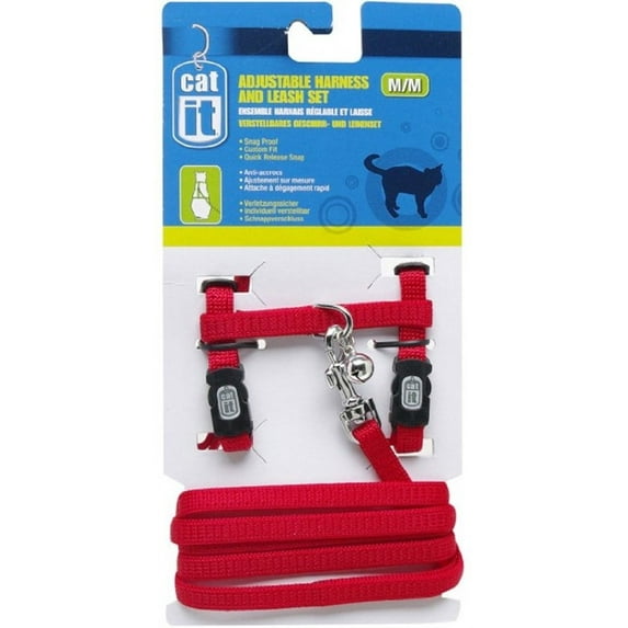 Catit Adjustable Nylon Cat Harness & Leash Set