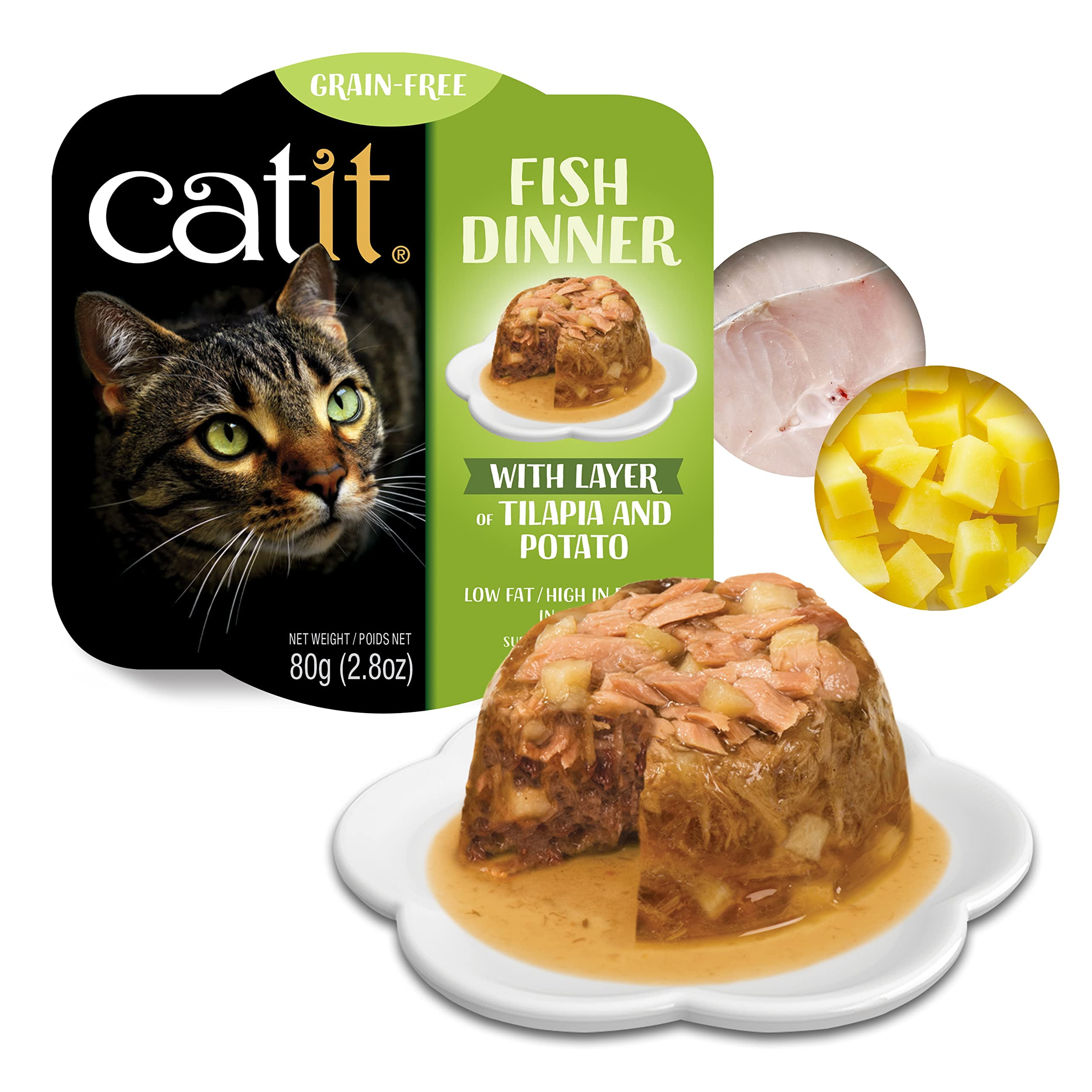 Catit Dinner Ocean Fish W/Tilapia & Potato Cat Wet Food