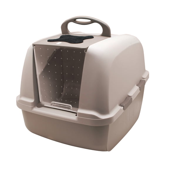 Catit Jumbo Hooded Cat Litter Pan, Grey