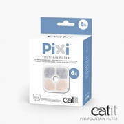 Catit PIXI Cat Drinking Fountain Original Filter, Official Replacement Triple Action Water Filter, 6-Pack, White