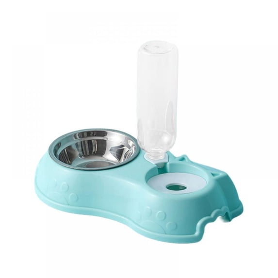 Catlerio 2-in-1 Automatic Pet Feeder and Water Dispenser with Sink Partition for Small Pets
