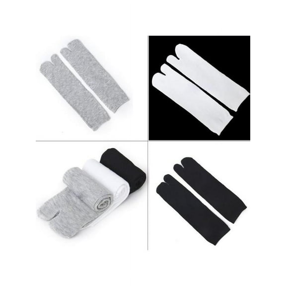Catlerio 3 Pairs Unisex Japanese Kimono Flip Flop Sandal Split Toe Tabi Ninja Geta Socks