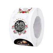 Catlerio 500pcs Christmas Stickers Round Adhesive Labels 1.5" for Cards Envelopes Boxes