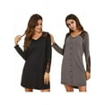 thumbnail image 1 of Catlerio Ladies Silky Soft Nightgown Women Sleepwear Crochet Trim Sleep Dress, 1 of 7