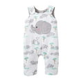 thumbnail image 1 of Catlerio Toddlers Baby Boys Girls Sleeveless Cartoon Animals Floral Romper Jumpsuit Summer Bodysuit, 1 of 5