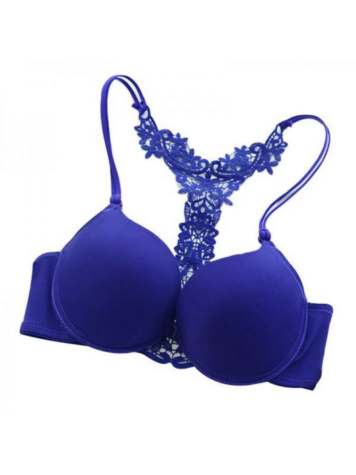 Catlerio Women's Floral Front Closure Push Up Bra Underwire 3/4 Cup ...