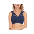 thumbnail image 1 of Catlerio Women's Lace Push-up Bra Floral Breathable Bralette Wire Free Sexy Bra, 1 of 9