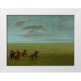 thumbnail image 1 of Catlin, George 24x19 White Modern Wood Framed Museum Art Print Titled - Connibos Starting for Wild Horses, 1 of 4