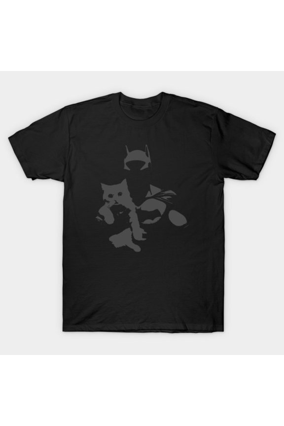 Catman Knight Feline Parody Streetwear Vintage Graphic Tee Unisex T-Shirt, for men & women, up to size 5XL