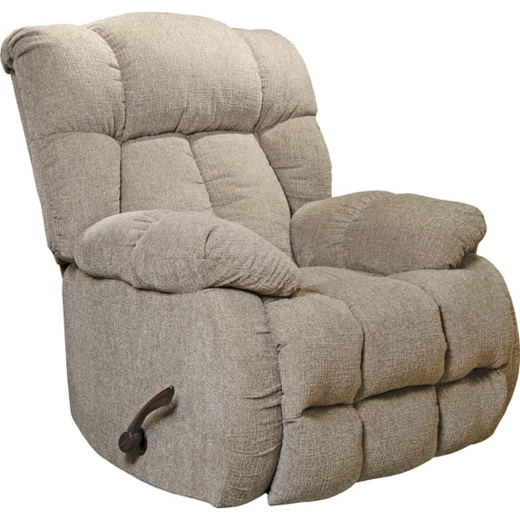 Brock Rocker Recliner in Otter Brown Polyester Chenile Fabric