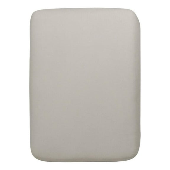 Catnapper Cora Ottoman in Plush Ecru "Off White" Polyester Blend Fabric