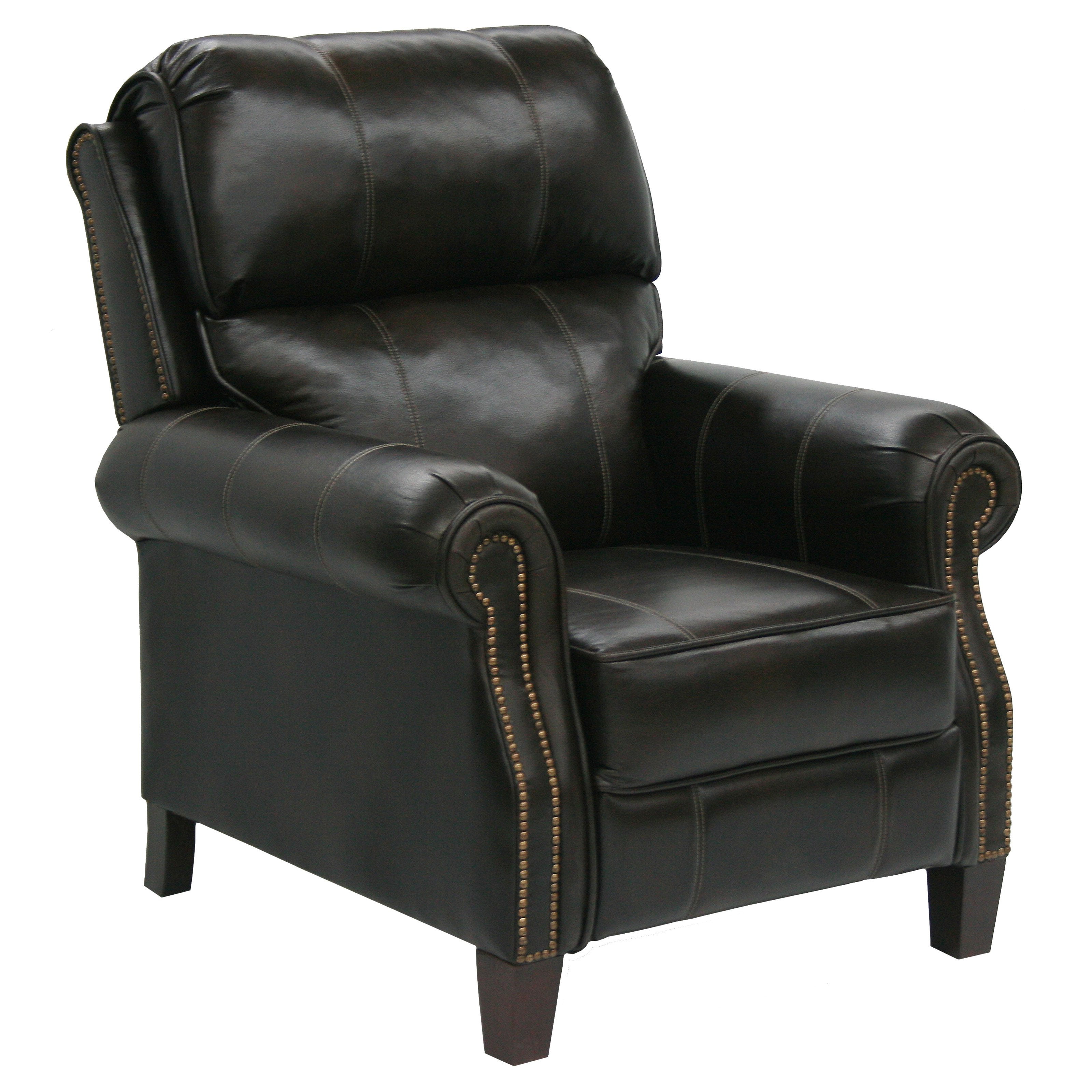 Catnapper Frazier Leather Push Back Recliner with Nailheads