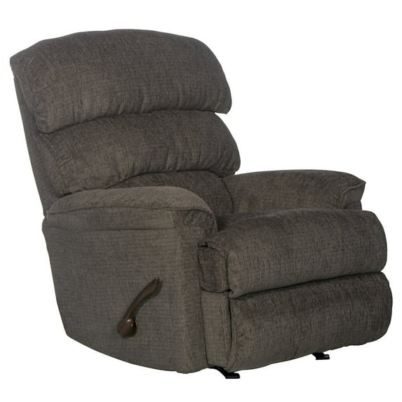 Atkins Rocker Recliner in Gray Polyester Fabric