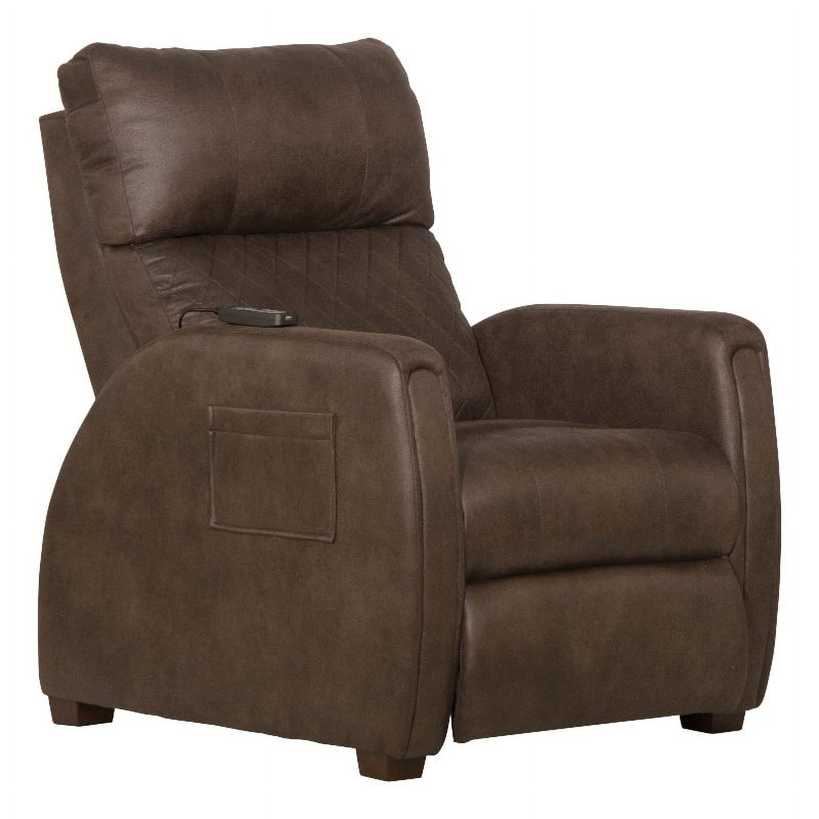 Catnapper Unwind Power Zero Gravity Recliner in Brown Polyester Fabric