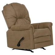 Catnapper Winner Rocker Recliner in Mocha Brown Polyester Microfiber Fabric