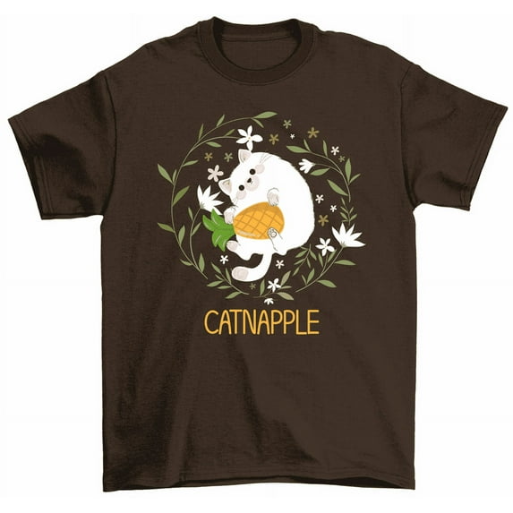 Catnapple T-Shirt Cute Cat Pineapple Kitty Cat Lover Tee Men Women