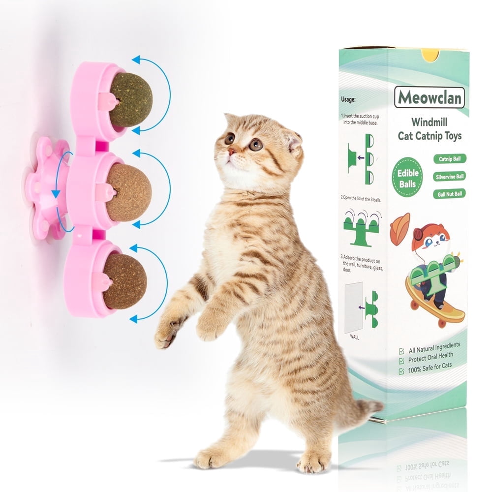 Catnip Ball,Catnip Balls for Cats,Silvervine Catnip Cat Toys for Indoor  Cats, Edible Cat nips Organic Ball, Cute Silvervine Cat Toy