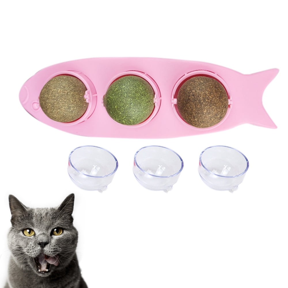Catnip Balls Catnip Toy for Cats Rotatable Edible Balls Natural Healthy