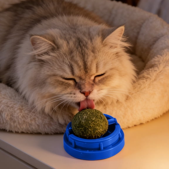 Catnip Balls for Cats - 3Pcs Wall Catnip toys Edible Cat toys for Cat Lick Safe Healthy Kitten Chew toys Teeth Cleaning Dental Cat toys