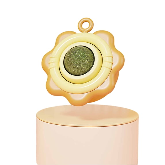 Catnip & Cat Grass Licking Balls, Rotatable Flower-Shaped interactive Feline toys with Hanging Loop, Self-Entertaining Playthings for Kittens and Adult Cats to Alleviate Boredom