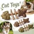 thumbnail image 1 of Catnip For Cats, 2026 New Dental Chew Cat Toys Silvervine Blended Edible Sticks, Catnip And Silvervine Chew 7in Fishbone Toy For All Cat Breeds Teeth Care, 1 of 6