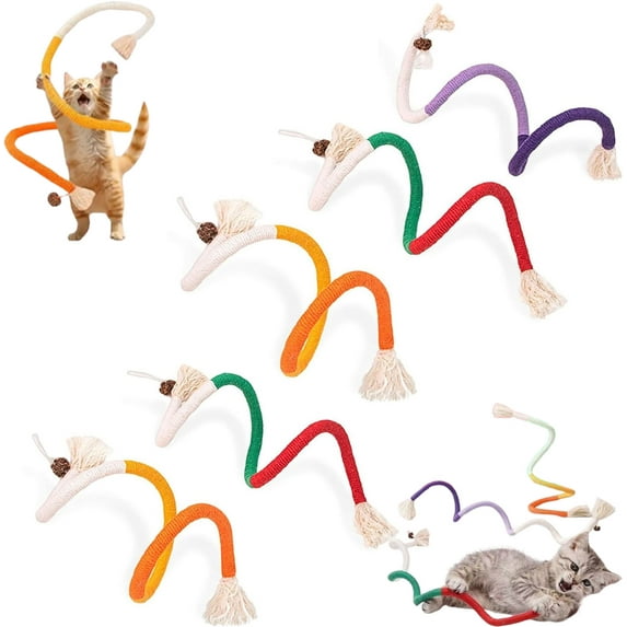 Catnip Chew Rope Toy – Natural,Safe Teeth Cleaning Toy for Indoor ... - Catnip And Kitten Stimulation For Older Cats