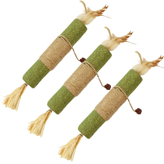 Catnip Chew Stick Cat Toy - Catnip Toothbrush Stick - Relaxing and Entertaining Biting Toy for Cats, Clean Teeth and Fresh Breath Cat Supplies
