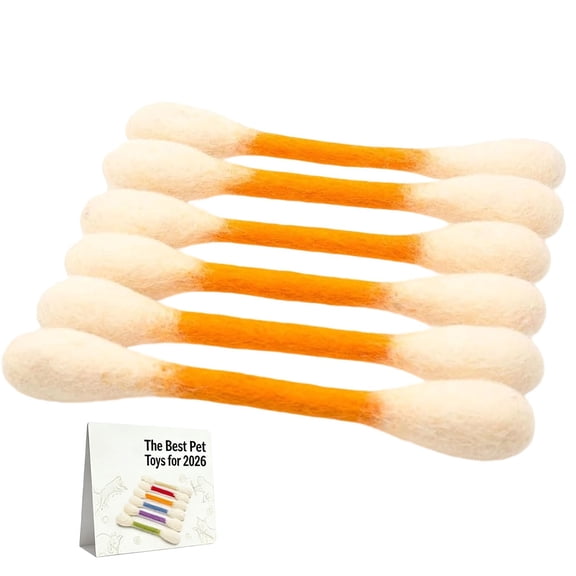 Catnip Chew Sticks 6 Pack 5.9" Interactive Teething Ropes for Indoor Cats Self Play Boredom Relief Kitty Toys Yellow - 5.9"x1.5"