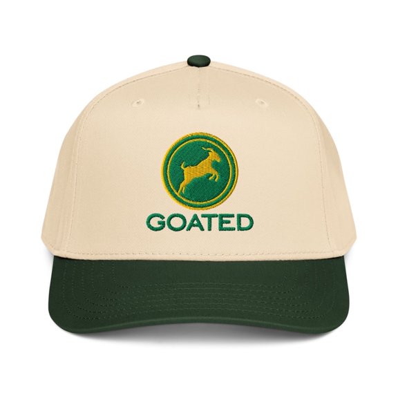 Catnip Clipart | Goated | Casual, Funny, and Trendy Parody Two-Tone Baseball Cap, Embroidered, Adjustable Snapback