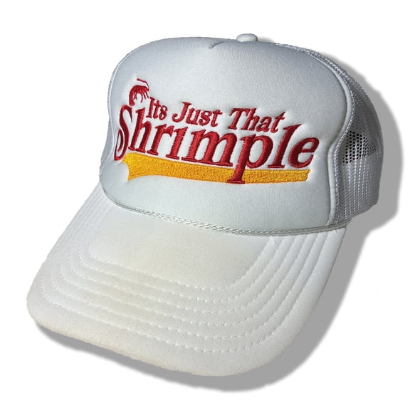 Catnip Clipart | It's Just That Shrimple | Funny, Trendy, Punny, and Cute Beach-themed Embroidered Foam trucker hat, Snapback
