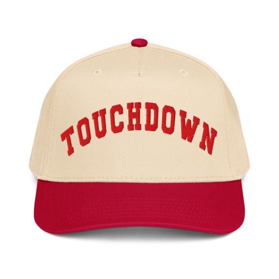 Catnip Clipart | Touchdown | Casual, Funny, Trendy, and Quirky Sports Themed Two-Tone Baseball Cap, Embroidered, Adjustable Snapback