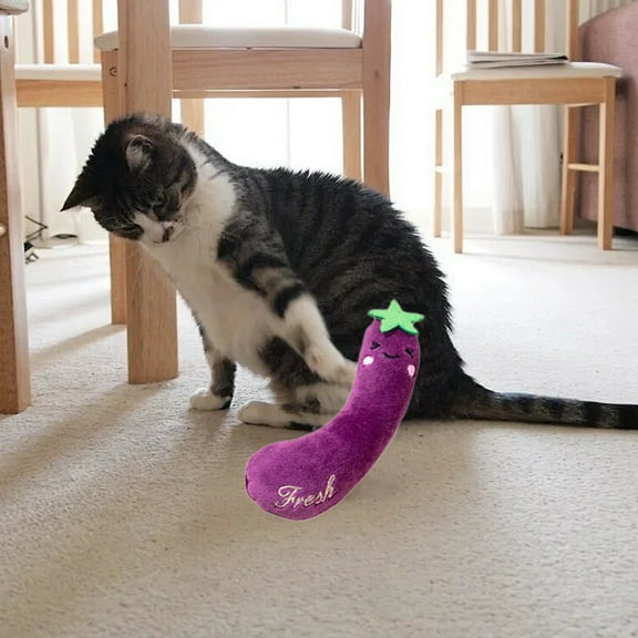 Catnip Crinkle Sound Plush Cat Toy, Soft Interactive Indoor Exercise, Multicolor Chew & Pounce Toy for All Breeds, 14x4.5cm