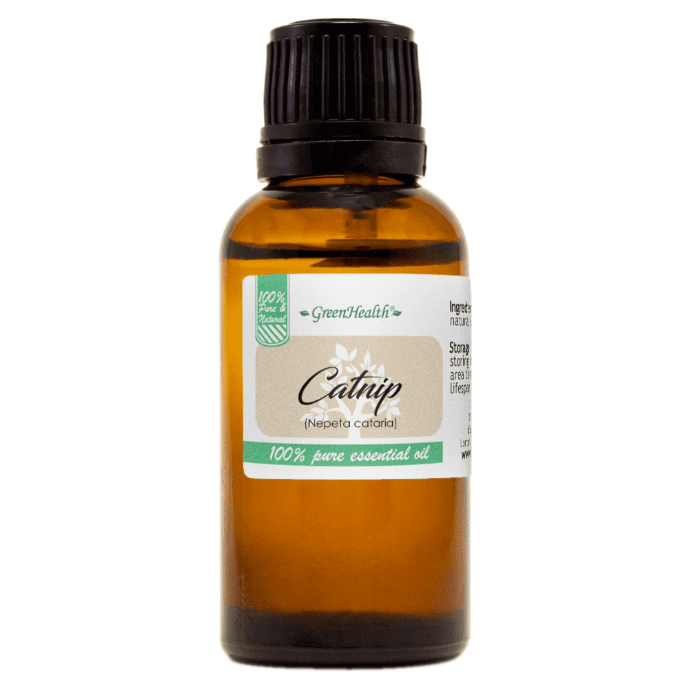 Catnip Essential Oil - 1 fl oz - Amber Glass Bottle w/ Euro Dropper