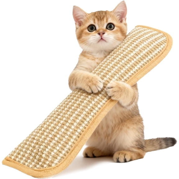Catnip Kicker Pillow, 11/13.4 Inch Large Natural Sisal Scratching Pad Catnip Pillows for Kittens Teething, Chewing & Anxiety Relief