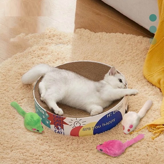 Catnip Mice Toys for Indoor Cats, 2.36 Inch Rattle Mouse with Colorful Tail, Interactive Cat Toys Plush Mice Set for Kitten-Play and Exercise D