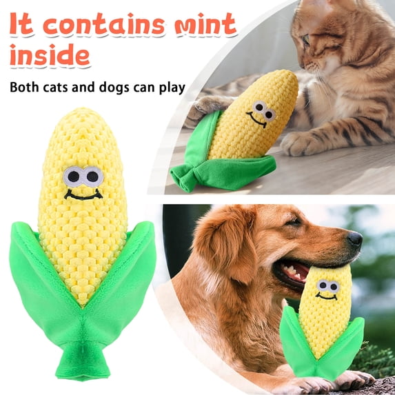 Catnip Plush Corn Toy For Pet, Soft Squeaky Corn Shape Pet Toy With Funny Face Design, Interactive Chew Toy For Indoor Pet Entertainment,Pet Toys for Self Play,Gifts for Pets and Pet Lovers(as know)