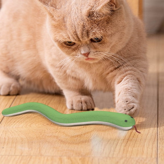 Catnip Snake Cat Toy Crinkle Sound Plush Interactive Teething for Indoor Exercise