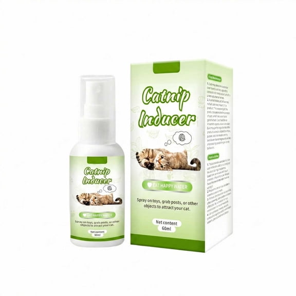 Catnip Spray for Cats, JELLICO Catnip Inducer Mist with Natural Nepetalactone, Calming & Playful Stimulation, Indoor Cat Enrichment, 60ml