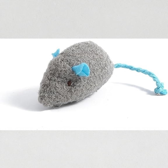 Catnip Stuffed Plush Mouse Toy, Realistic Squeaky Kitten Teaser for Indoor Cats, Scratch-Resistant Chew Toy, Multiple Colors