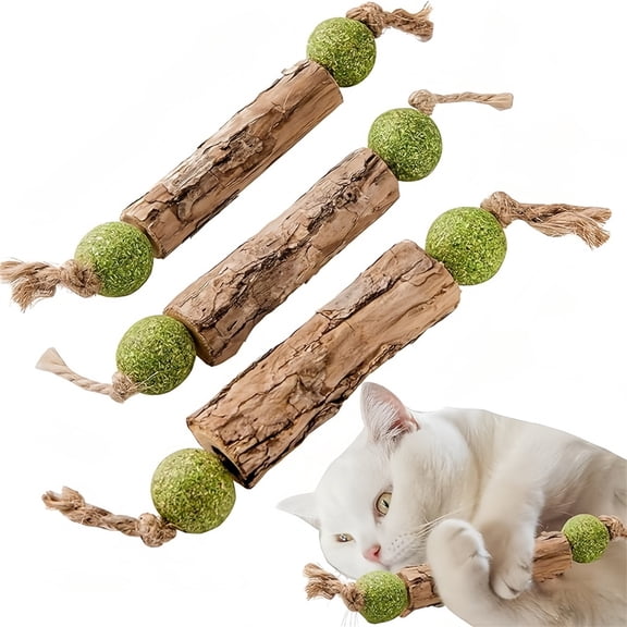 Catnip Teething Toy, Made With Catnip, Suitable For Kittens' Teeth Cleaning, Dental Care, Appetite Enhancement, Relief Of Anxiety And Stress, And Chewing On Both Sides. 7.87 Inches.