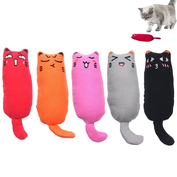 Catnip Toy, Cat Chew Toy Bite Resistant Catnip Toys for Cats,Catnip Filled Cartoon Mice Cat Teething Chew Toy - style:style1;