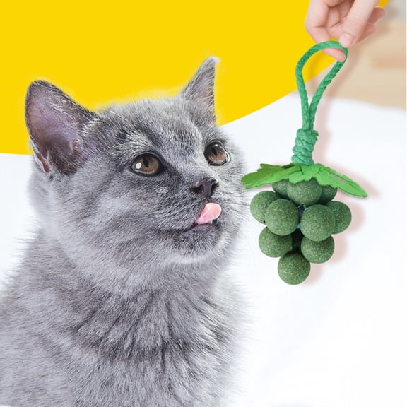 Catnip Toy for Cats, Grape Shape Lick Treat/toy with Relaxing Catnip, Chewing Toy for Cat and Dog , Interactive Pet Toy for Indoor Cats & Kittens, A